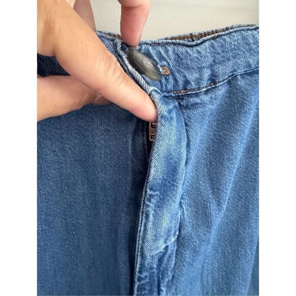 Anthropologie's Pilcro Castaway High-Rise Jeans, Size 31 T Wide Leg Raw Hem - Picture 7 of 15